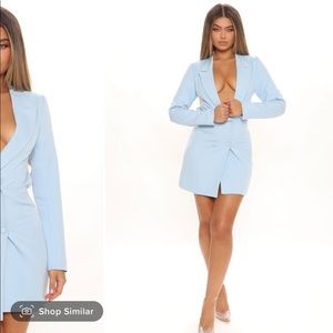 Baby Blue blazer dress